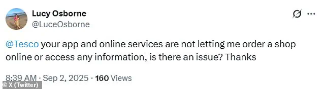 Tesco App and Website Outage Disrupts Thousands of UK Users, According to DownDetector