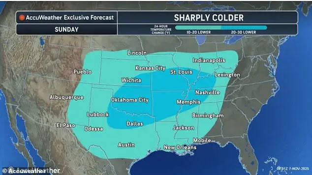 Cold Outbreak to Disrupt Daily Life Across Midwest and Eastern United States as Temperatures Drop Sharply