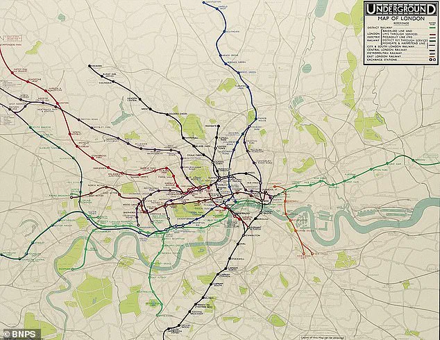 Exclusive Access to a Rare 1932 Tube Map Draft: Only the Wealthy Can Bid