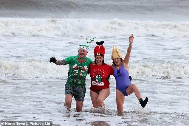 Over 200 swimmers participate in Whitley Bay's traditional New Year's Day dip to mark 2026