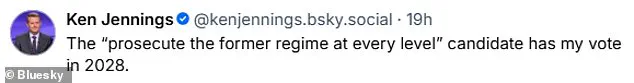 Ken Jennings' Call to Prosecute 'Former Regime' Raises Concerns Over ICE and Community Tensions Ahead of 2028 Election
