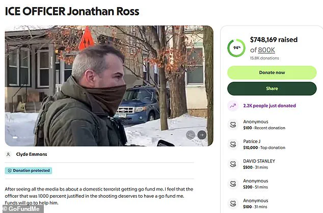 Controversy Surrounds Crowdfunding for ICE Agent Involved in Death of Mother of Three, Sparking National Debate