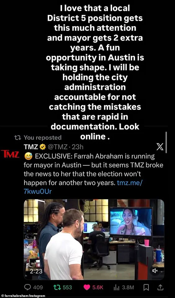 Political Misstep on Live Interview Ends Farrah Abraham's Mayoral Campaign