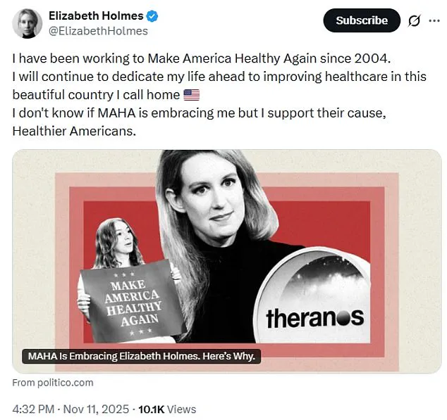 Elizabeth Holmes Seeks Commutation from Trump Administration as DOJ Reviews Request