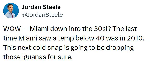 Unprecedented Cold Snap and Storm System Set to Impact Miami and East Coast