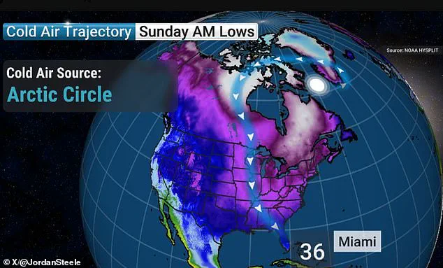 Unprecedented Cold Snap and Storm System Set to Impact Miami and East Coast