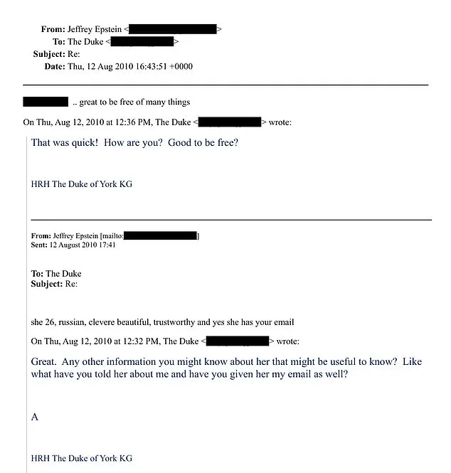 DOJ's Unprecedented Document Release Exposes Prince Andrew's Ties to Jeffrey Epstein, Reigniting Scrutiny