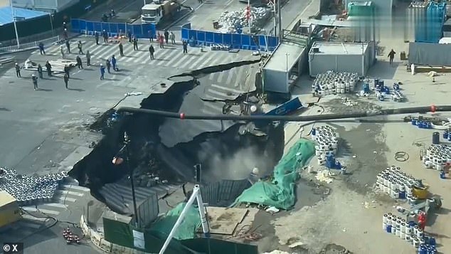 Shanghai's Terrifying Sinkhole: No Injuries in Construction Site Collapse