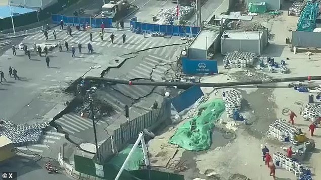 Shanghai's Terrifying Sinkhole: No Injuries in Construction Site Collapse