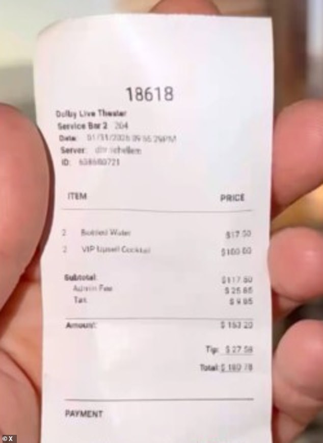 Las Vegas Concertgoer Stunned by $180 Bill for Two Cocktails and Two Bottles of Water Amid Hidden Fees