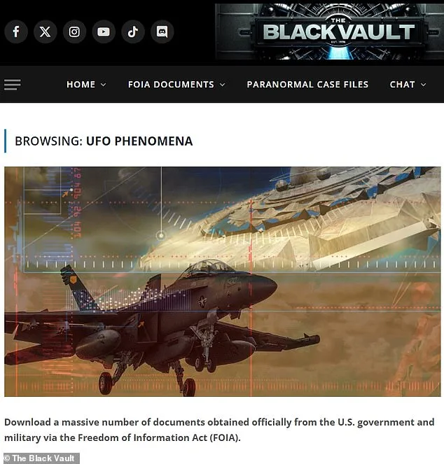 Mass Deletion of UFO and Covert Ops Files from The Black Vault Raises Questions Over Government Secrecy and Trump's Order