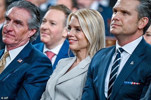 Pam Bondi's Beaming Smile as Trump Credits Tariffs for Dow Jones Surge, Sparking Meme-able Moment