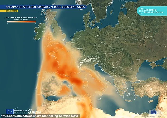 Blood Rain to Hit UK as Saharan Dust Plume Casts Orange Haze Across the Nation