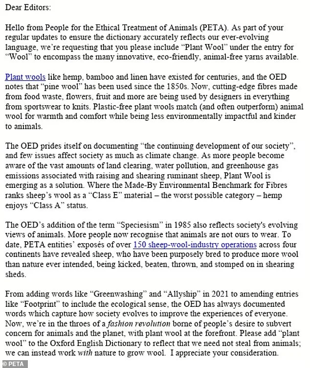 Oxford English Dictionary Faces Pressure to Redefine 'Wool' as Ethics and Environment Drive Demand for Plant-Based Alternatives