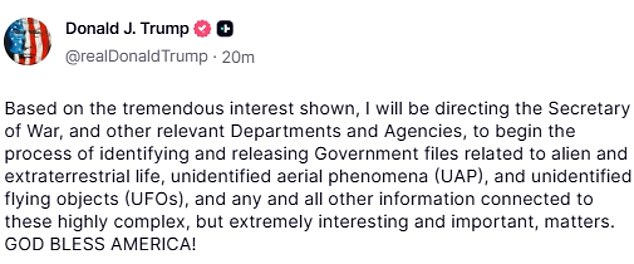 White House Registers 'aliens.gov' as Trump Pushes for UFO Transparency