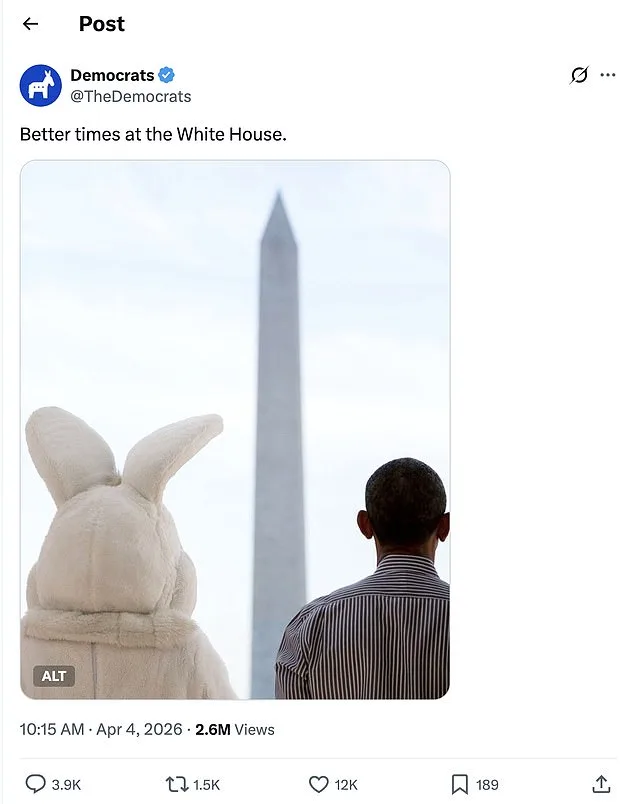 Easter Message Sparks Controversy as Democratic Party Omits Biden, Faces Accusations of Erasing His Legacy
