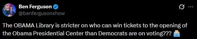 Obama Presidential Center Sparks Hypocrisy Debate Over ID Requirements for Museum Access