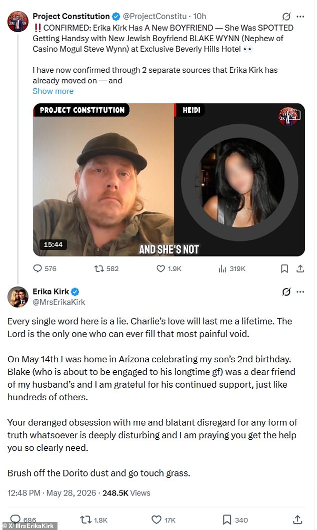 Erika Kirk Denies Affair Rumors, Vows Husband's Love Remains Eternal