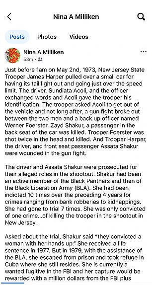 Democrat Lawmaker Defends Cop Killer Assata Shakur