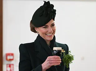 Princess Kate Dazzles in Green Coat Dress and Shamrock for St. Patrick's Day