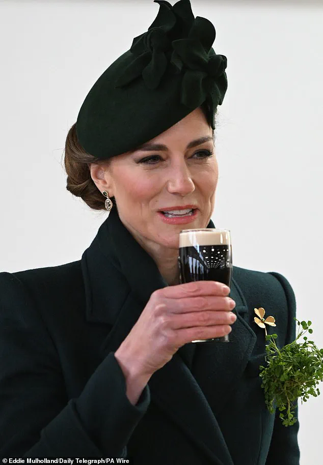 Princess Kate Dazzles in Green Coat Dress and Shamrock for St. Patrick's Day