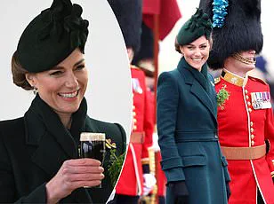 Princess Kate Dazzles in Green Coat Dress and Shamrock for St. Patrick's Day