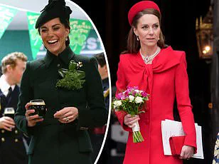 Princess Kate Dazzles in Green Coat Dress and Shamrock for St. Patrick's Day