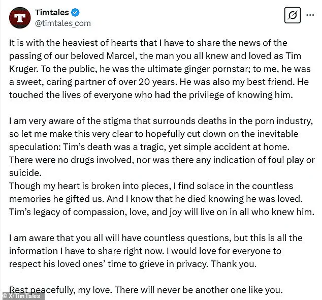 Tim Kruger Death: Gay Porn Star Found Dead at 44 Following 'Simple Accident'