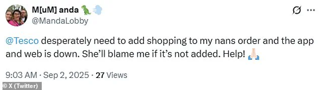 Tesco App and Website Outage Disrupts Thousands of UK Users, According to DownDetector